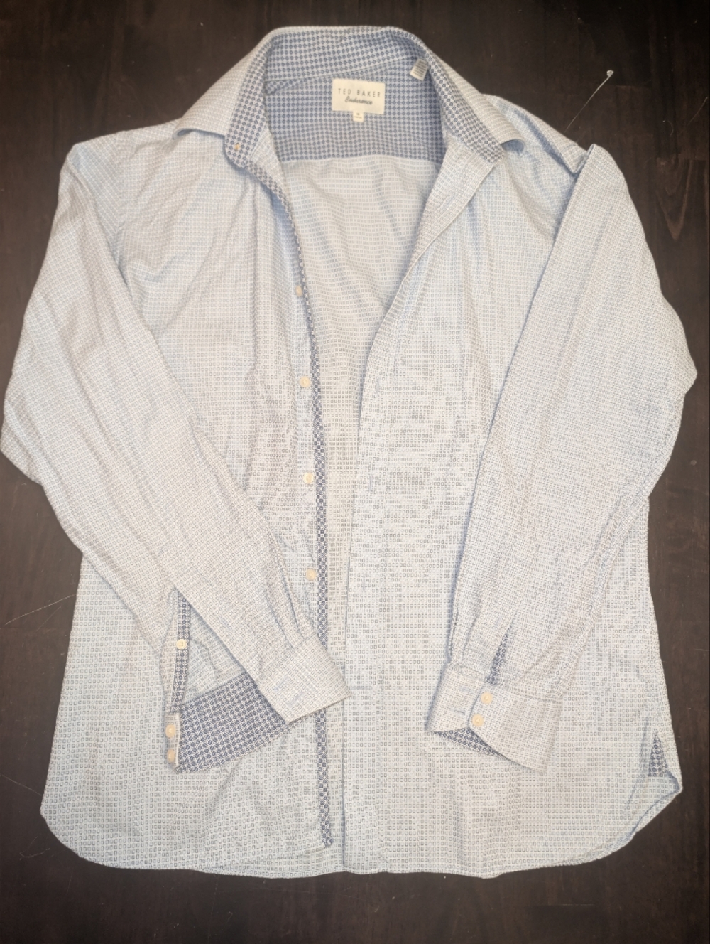Ted Baker Endurance Men's 16 Light Blue Dress Shirt Work Business Casual
